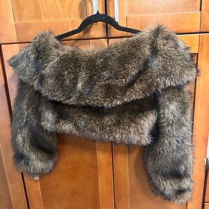 Finesse Brown Faux Fur Accessory